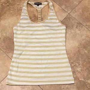 🛑BOGO‼️FINAL PRICE ⭐️Rampage gold and white stripped tank